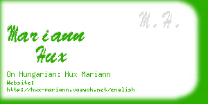 mariann hux business card